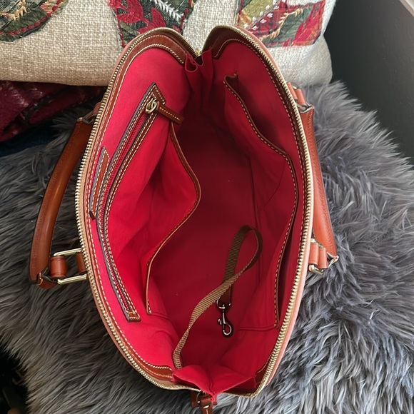 Dooney & Bourke pebble leather Zip Zip satchel crossbody in rare color Pale Pink - Picture 3 of 4